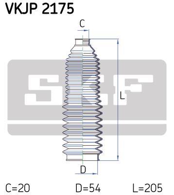 Soufflet de direction (Soufflet de cremaillere) SKF VKJP 2175